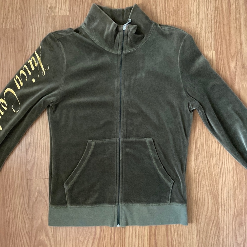 ❤️ Juicy Couture Moss Green Mock Neck Sweater Size Medium